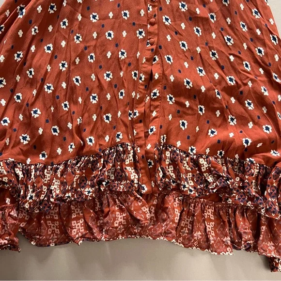 Free People Rust Boho Printed Maxi Dress - Picture 9 of 16